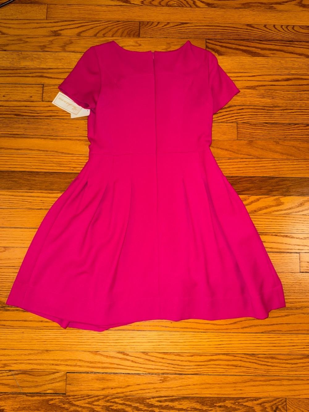 Shoshanna Magenta Short-Sleeve Fit-and-Flare Dress, size 8 NWT! - Picture 4 of 4